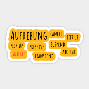 Hegel Aufhebung Sticker